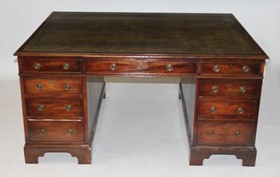 Lot 2513 - A 19th century mahogany twin pedestal...