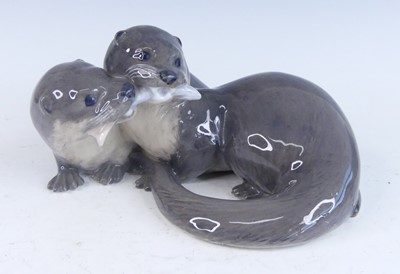 Lot 1011 - A Royal Copenhagen porcelain model of two...