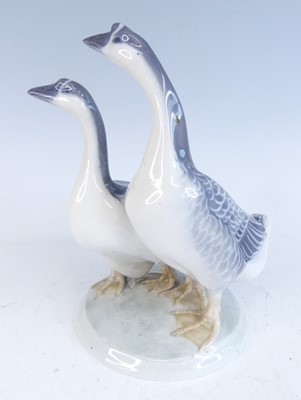 Lot 1009 - A Royal Copenhagen porcelain model of a pair...
