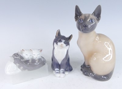 Lot 1004 - A Royal Copenhagen porcelain model of a seated...