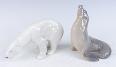 Lot 1003 - A Royal Copenhagen porcelain model of a polar...