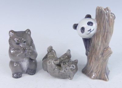Lot 1002 - A Royal Copenhagen porcelain model of a panda...