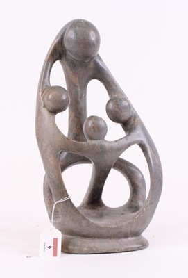 Lot 9 - A 20th century carved hardstone stylised...