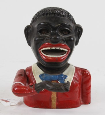 Lot 72 - A novelty cast iron figural money-box, h.17cm