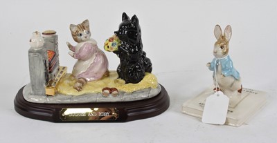 Lot 81 - A Beswick Beatrix Potter figure 'Peter on his...