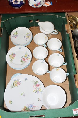 Lot 89 - A Shelley Wildflowers pattern six-place tea...