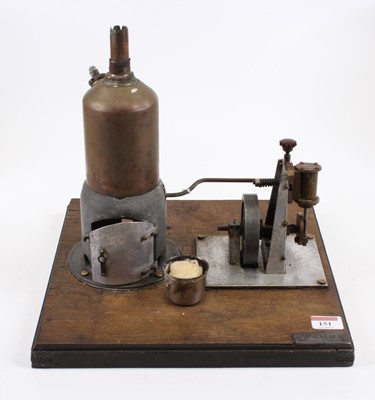 Lot 151 - A part scratch-built stationary steam engine,...