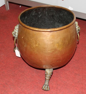 Lot 152 - A 19th century brass and copper jardiniere,...