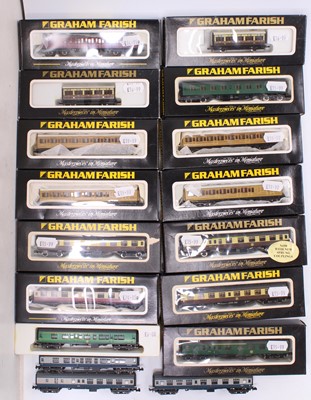 Lot 573 - N-gauge coaches: 13 boxed Graham Farish (NM-M)...