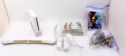 Lot 1768A - A Nintendo Wii console with controllers, a Wii...