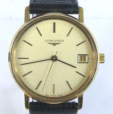 Lot 474 - A stainless steel and yellow gold plated...