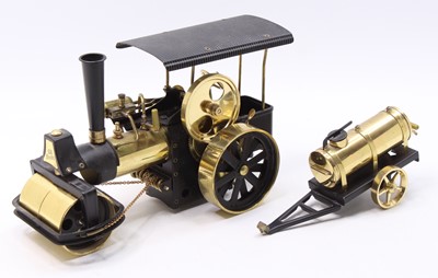 Lot 6 - Wilesco, D366 Old Smoky steam roller in brass...