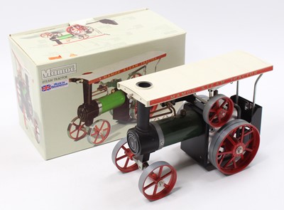 Lot 8 - A Mamod Steam Tractor TE1A, green body, white...