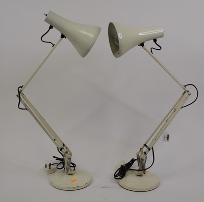 Lot 7 - A pair of 20th century cream painted metal...