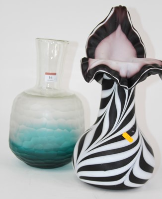 Lot 16 - A 20th century black and white studio glass...
