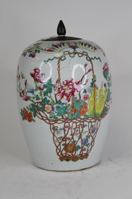Lot 44 - A 19th century Chinese porcelain jar and cover,...