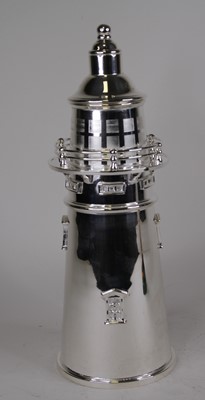 Lot 67 - A novelty plated cocktail shaker in the form...