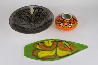 Lot 89 - A Poole pottery Aegean fruit bowl, together...