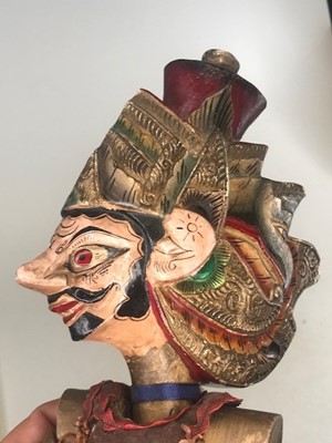 Lot 94 - A hand carved and polychrome painted wooden...