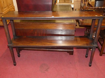Lot 1241 - A 19th century mahogany long two-tier servery,...