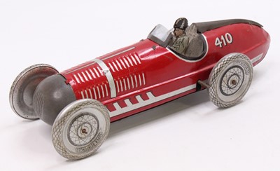Lot 1840 - Marx (UK) Tinplate Racing car, 1950's example,...