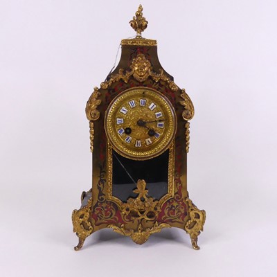 Lot 1 - A late 19th century French boulle-work mantel...