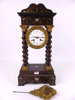Lot 8 - A mid 19th century rosewood cased, cut brass...