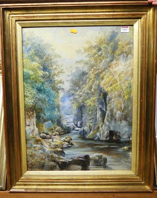 Lot 1014 - Early 20th century school - Figures on a rocky...
