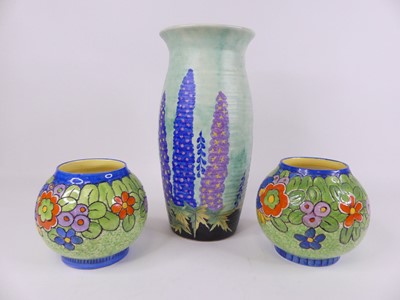 Lot 9 - A mid 20th century Crown Devon pottery vase,...