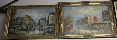 Lot 1022 - Bernet - The Moulin Rouge, palette knife oil...