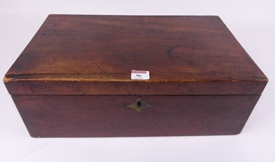 Lot 96 - A 19th century mahogany writing slope, of...