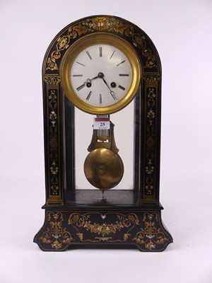 Lot 25 - A mid 19th century ebonised cut brass and...