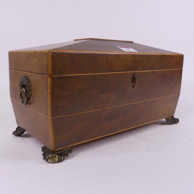 Lot 27 - A Regency mahogany and boxwood strung tea...