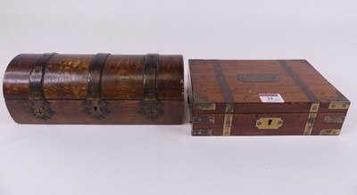 Lot 31 - A 19th century mahogany box having brass...