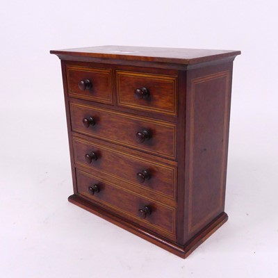 Lot 32 - An Edwardian mahogany boxwood and ebony strung...