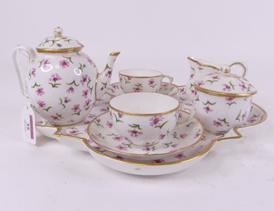 Lot 35 - A Royal Worcester tete-a-tete tea service with...