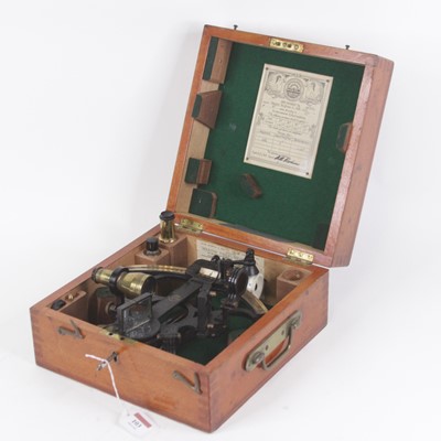 Lot 103 - A Husun sextant by Henry Hughes & Son Ltd,...