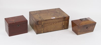 Lot 112 - A Victorian walnut and Tunbridgeware decorated...