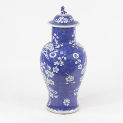 Lot 114 - A Chinese export porcelain blue and white vase...