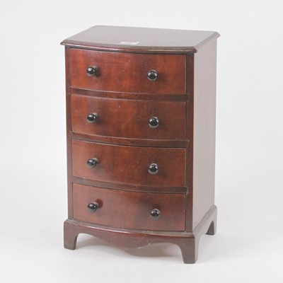 Lot 119 - An apprentice piece mahogany bowfront chest,...