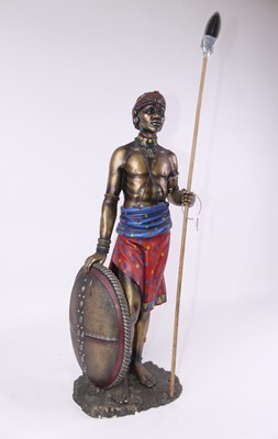 Lot 71 - A Leonardo Collection resin Masaai figure of a...