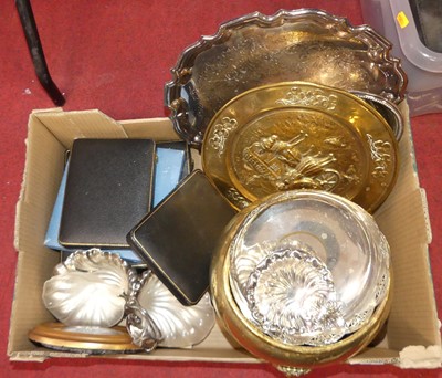 Lot 72 - A group of metal ware to include; a copper...