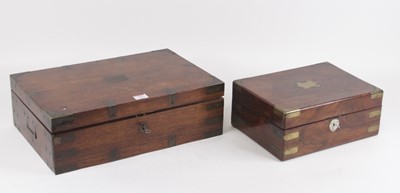 Lot 126 - A 19th century mahogany and brass bound box,...