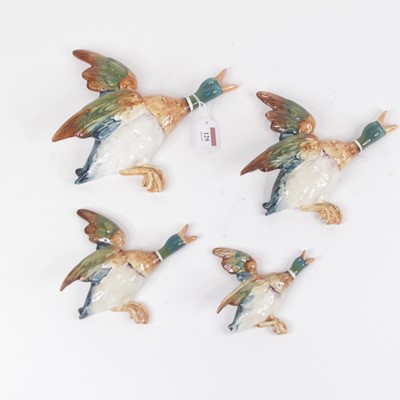 Lot 129 - A graduated set of four Beswick wall mounted...