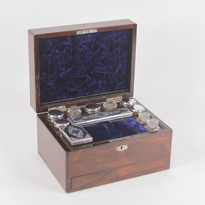 Lot 130 - A Victorian rosewood mother of pearl inlaid...