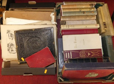 Lot 84 - A Victorian black embossed leather scrap album...