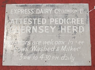 Lot 150 - A painted aluminium advertising sign for...