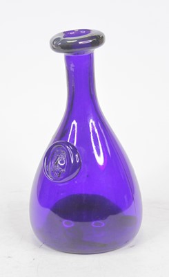 Lot 176 - A Scandinavian(?) Bristol blue glass decanter,...