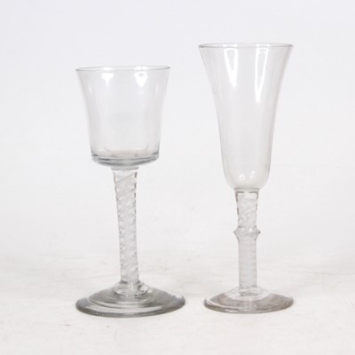 Lot 183 - An 18th century wine glass, circa 1770, having...