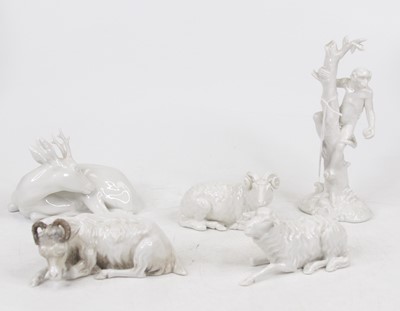 Lot 186 - A Nymphenburg blanc-de-chine model of a...